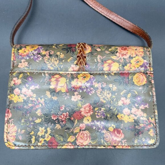 Patricia Nash Floral Leather Crossbody Shoulder Bag Purse Removable Strap Clutch - Picture 3 of 12
